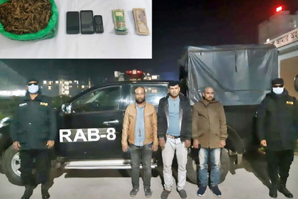 বরিশালে গাঁজাসহ আটক ৩ জন কারাগারে