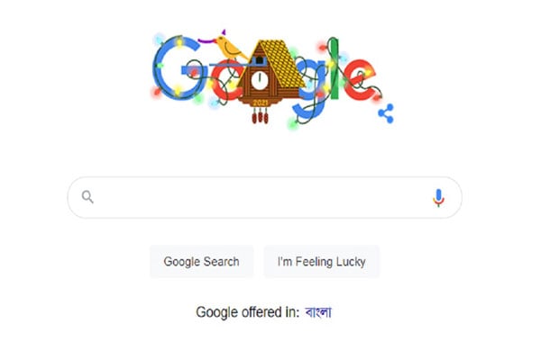 নতুন বছরে গুগলের বিশেষ ডুডল