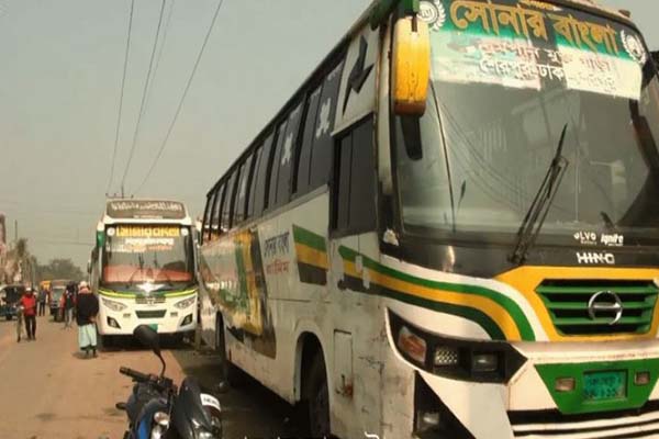 আবারও শেরপুর থেকে ঢাকাগামী বাস চলাচল বন্ধ, দুর্ভোগে যাত্রীরা