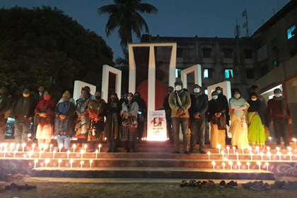 নেত্রকোনায় আয়শা খানমের স্মরণে প্রদীপ প্রজ্জ্বলন