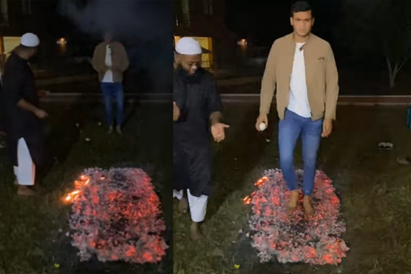 যে কারণে খালি পায়ে আগুনের ওপর হাঁটলেন তাসকিন (ভিডিও)
