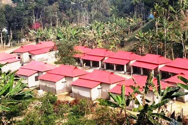 শ্রীমঙ্গলে ৩০০ গৃহহীনের নতুন ঠিকানা সবুজের ছায়াতলে