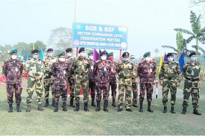 সোনাহাট সীমান্তে বিজিবি-বিএসএফ পতাকা বৈঠক 