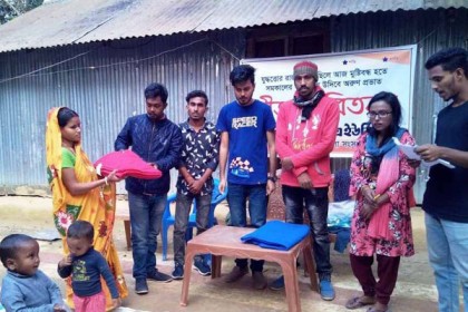 শ্রীমঙ্গলে ছাত্র ইউনিয়নের উদ্যোগে শীতবস্ত্র বিতরণ