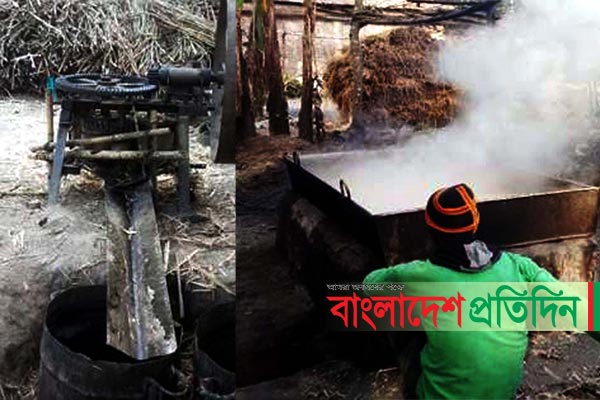 আখের রসে চিনি-রং মিশিয়ে তৈরি হচ্ছে গুড়!