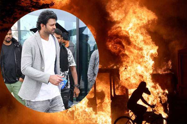 আগুনে পুড়ে ছাই প্রভাসের শুটিং সেট