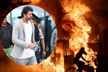 আগুনে পুড়ে ছাই প্রভাসের শুটিং সেট