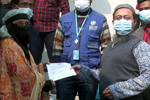 টাঙ্গাইলের উপজেলাগুলোতে করোনার ভ্যাকসিন হস্তান্তর