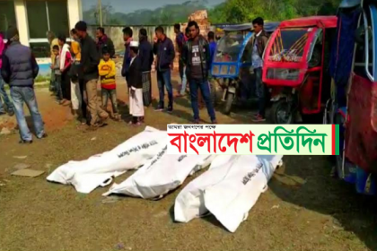 বরিশাল-ঢাকা মহাসড়কে কাভার্ড ভ্যানের ধাক্কায় নিহত ৩
