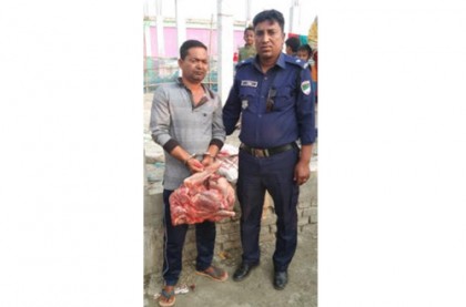 মোংলায় ২২ কেজি হরিণের মাংসসহ এক পাচারকারীকে আটক 