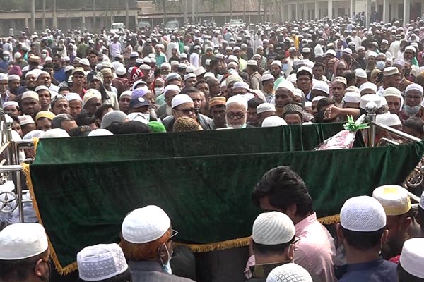 বীর মুক্তিযোদ্ধা নজরুল ইসলাম খানের দাফন সম্পন্ন
