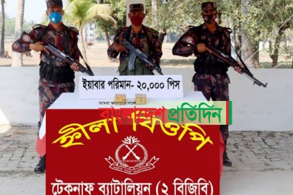 টেকনাফে বিজিবির অভিযানে ২০ হাজার ইয়াবা উদ্ধার 