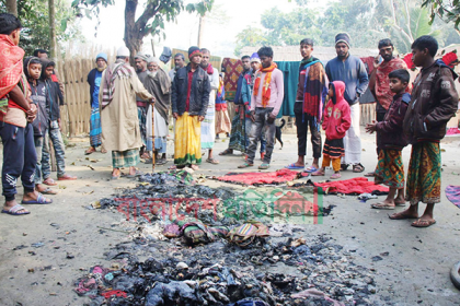 ফরিদপুরে রাতের আঁধারে বসতঘরে আগুন দিল দুর্বৃত্তরা