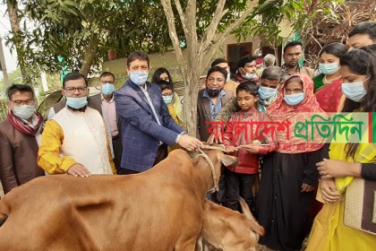 শ্রীপুরে সম্বলহীন কৃষককে গাভী ও ২৬৪ নারীকে ভিজিডি সহায়তা