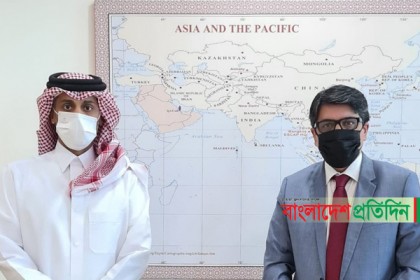 কাতারের এশিয়া বিষয়ক প্রধানের সাথে রাষ্ট্রদূতের বৈঠক