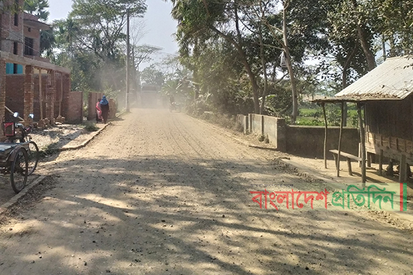নলছিটিতে ধীর গতিতে চলছে সড়কের কাজ, ধুলোয় আচ্ছন্ন চারদিক
