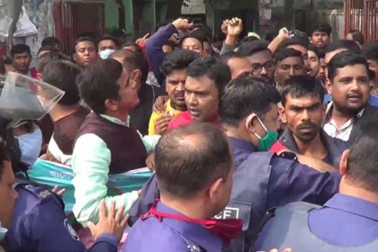 পঞ্চগড়ে বিএনপির বিক্ষোভে পুলিশের বাধা