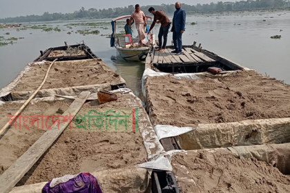 হালদা নদী থেকে বালি উত্তোলনের সরঞ্জাম জব্দ  