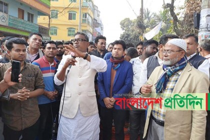 থানার সামনে ধর্মঘট প্রত্যাহার, কাল আধাবেলা হরতালের ডাক কাদের মির্জার 