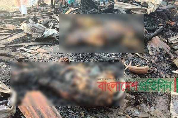 নবাবগঞ্জে বসতবাড়িতে আগুনে গরু-ছাগলসহ আসবাবপত্র পুড়ে ছাই