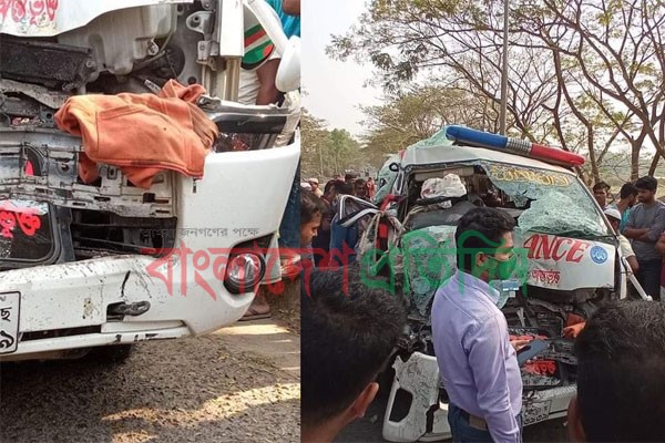 বরিশালে বাস-অ্যাম্বুলেন্সের সংঘর্ষে নবজাতক নিহত