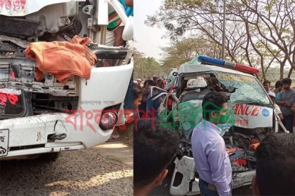 বরিশালে বাস-অ্যাম্বুলেন্সের সংঘর্ষে নবজাতক নিহত