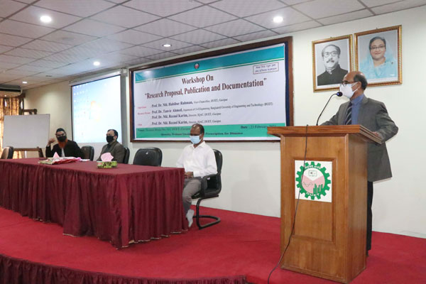 ডুয়েটে রিসার্চ প্রোপোজাল, পাবলিকেশন অ্যান্ড ডকুমেন্টেশন বিষয়ক কর্মশালা 