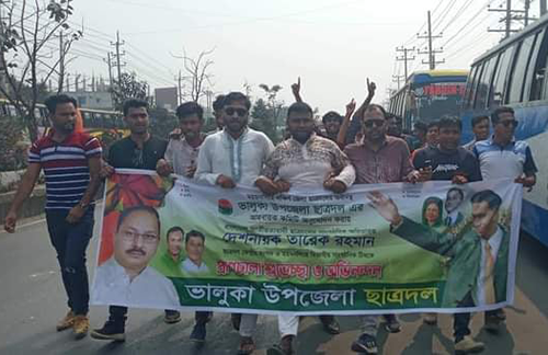ভালুকায় ছাত্রদলের আনন্দ মিছিলে পুলিশি বাধার অভিযোগ  