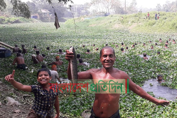 ডাকাতিয়া নদীতে মাছ শিকারের মহোৎসব