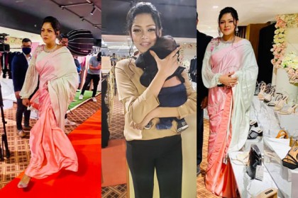 মঞ্চে পিয়া, দর্শকসারিতে শিশুপুত্র অ্যারেস