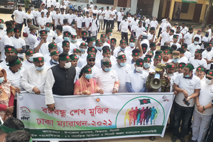 বিশ্বনাথে বঙ্গবন্ধু শেখ মুজিব ঢাকা ম্যারাথন অনুষ্ঠিত