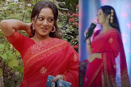 সিনেমার গানে বোতলের মাইক্রোফোন হাতে দীঘি!
