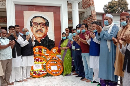 বিশ্বনাথে ঐতিহাসিক ৭ মার্চ উপলক্ষে বঙ্গবন্ধুর ম্যুরাল উদ্বোধন