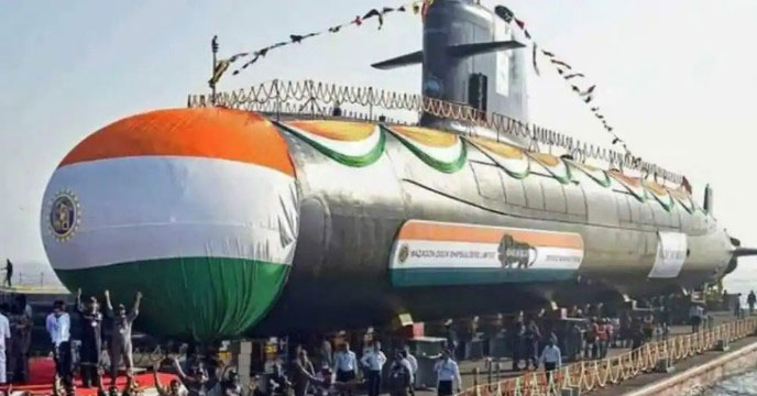 সামরিক শক্তি বাড়াতে ভারতীয় নৌবাহিনীতে যুক্ত হলো অত্যাধুনিক সাবমেরিন


