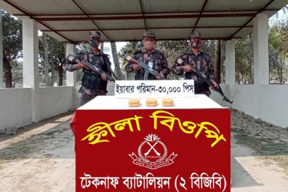 টেকনাফে বিজিবির অভিযানে ইয়াবা উদ্ধার 