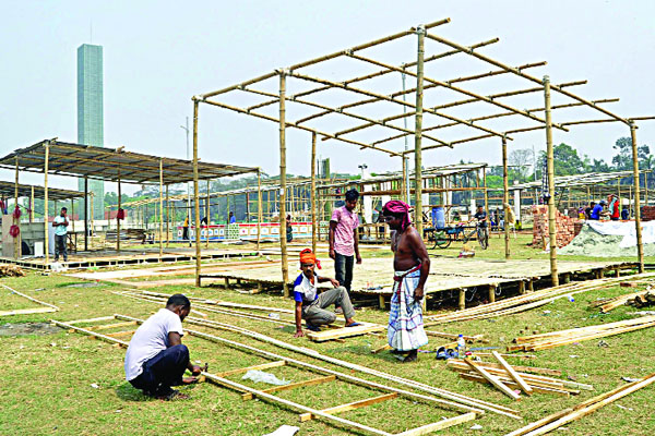 প্রস্তুতি চলছে বইমেলা আয়োজনের