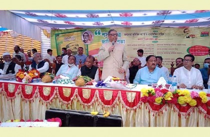 'বাঙালির শ্রদ্ধা ও ভালবাসার নিদর্শন বঙ্গবন্ধুর এই শস্যচিত্র'