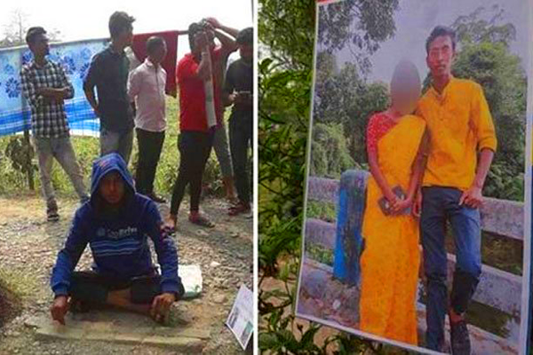 প্রেমিকার বাড়ির সামনে অনশনে বসা যুবককে পিটিয়ে তাড়াল পুলিশ
