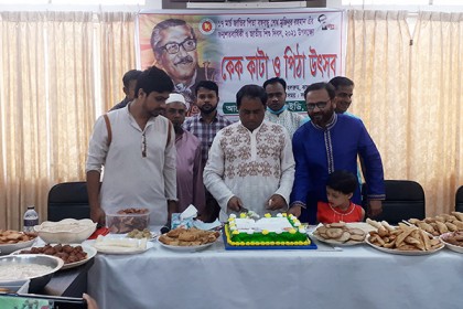 ঝালকাঠিতে এলজিইডির উদ্যোগে বঙ্গবন্ধুর জন্মদিন পালন