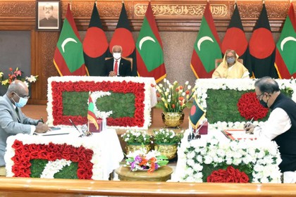 দ্বিপক্ষীয় বৈঠক; বাংলাদেশ-মালদ্বীপ ৪ সমঝোতা স্মারক সই