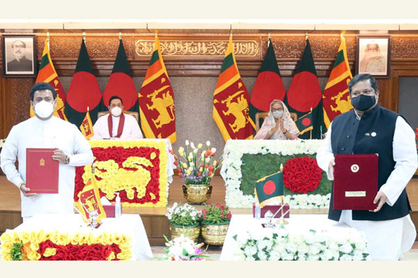 বাংলাদেশ-শ্রীলঙ্কার মধ্যে ছয় সমঝোতা স্মারক সই

