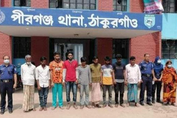 ঠাকুরগাঁওয়ে প্রতিবন্ধীর বাড়িতে হামলা, গ্রেফতার ১০