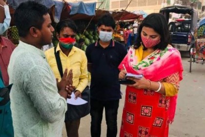 মাস্ক পরাতে ঢাকায় ভ্রাম্যমাণ আদালত, ১২৯ মামলা 

