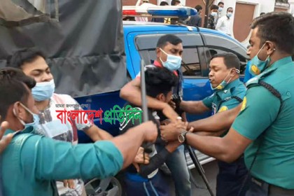 সিলেটে মোদিবিরোধী মানববন্ধন ও কালো পতাকা মিছিল, আটক ৭