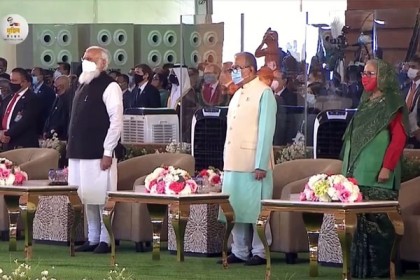 সুবর্ণজয়ন্তীর অনুষ্ঠানে যোগ দিলেন নরেন্দ্র মোদি

