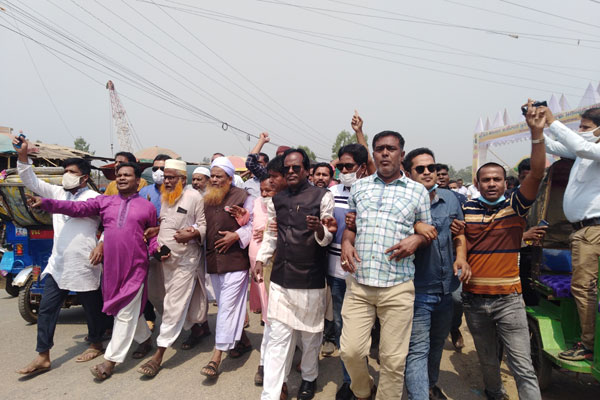 কালিয়াকৈরে হরতাল বিরোধী মিছিল