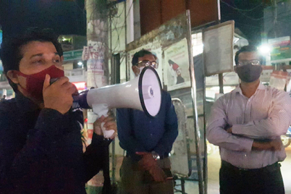 শ্রীমঙ্গলে করোনা প্রতিরোধে মাঠে প্রশাসন