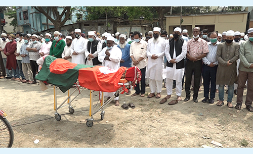 বরিশালে ভাষা সৈনিক মুক্তিযোদ্ধা ইউসুফ হোসেন কালুর নামাজে জানাজা সম্পন্ন