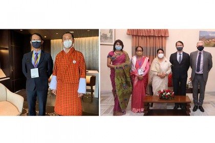 নেপালের রাষ্ট্রপতি ও ভুটানের প্রধানমন্ত্রীর সাথে ব্র্যাক ইউনিভার্সিটির উপাচার্যের সাক্ষাৎ