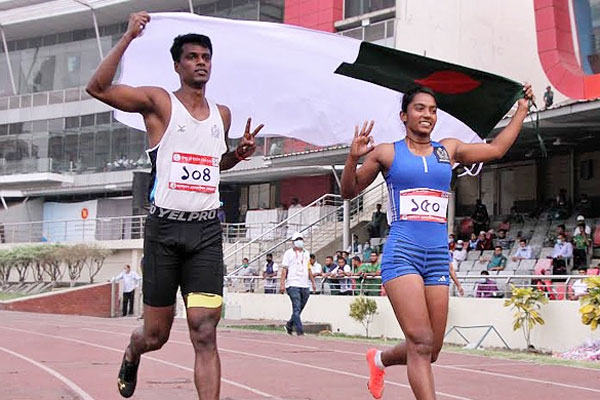 বাংলাদেশ গেমসেও দ্রুততম মানব-মানবী সেই ইসমাইল-শিরিন
